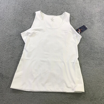 TOMMIE COPPER Tank Womens 3XL XXXL Lower Back Support Tank Ladies White Casual