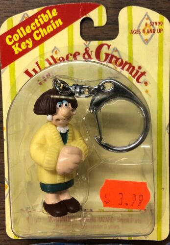 Lot 4x Wallace & Gromit Dough Boy Dino Hard Plastic Figures Key Chains 90’s - Picture 2 of 8