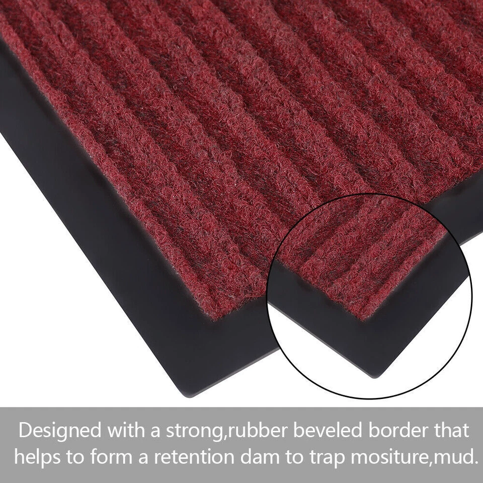 Front Door Mat Entrance Floor Rug Doormat Non-Slip Mat Indoor Outdoor Waterproof - Image 3 of 4