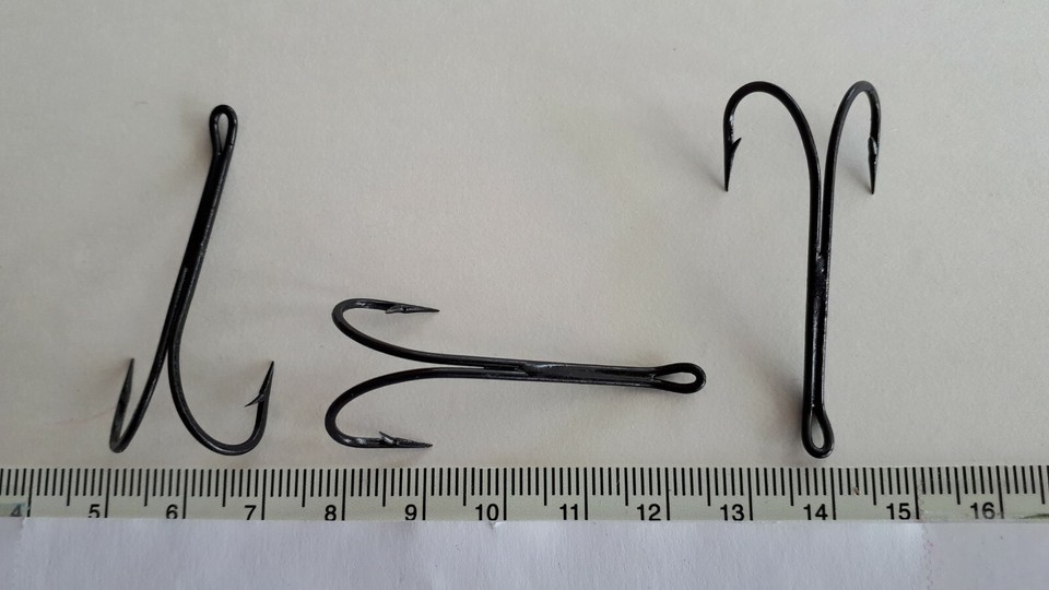 Hameçons Doubles Mustad 3582C Pour Saumon - Boîte De 89, Noir, Discontinué, Rare