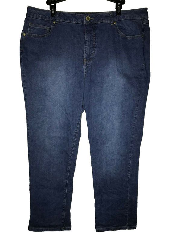 ISAAC MIZRAHI LIVE! Jeans Capri Ankle Blue Denim Size 16