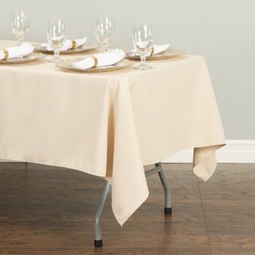 1 or 10 pcs 70 x 120 in. Rectangular Poly Tablecloth 33 colors Wedding Party - Picture 4 of 41