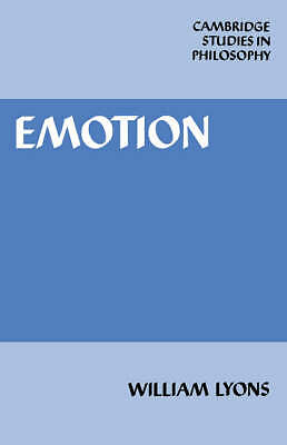 Emotion Lyons Paperback Cambridge University Press 9780521316392