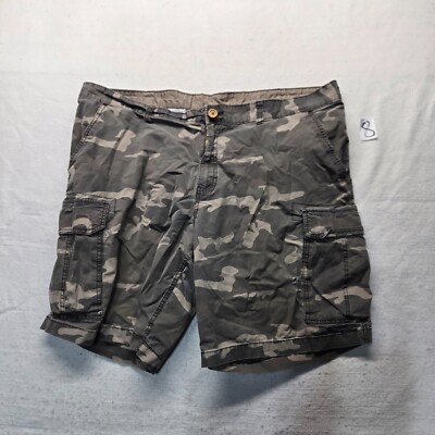 Faded Glory Camo Shorts Cargo Camouflage Work Hiking Fishing