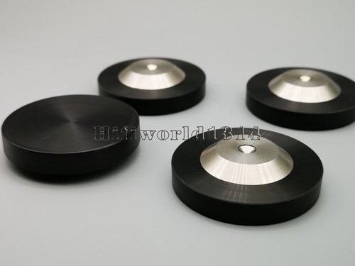 4x HiFi Solid Steel Graphite polymer Speaker stand Spike Feet Base 49mm - Picture 3 of 3