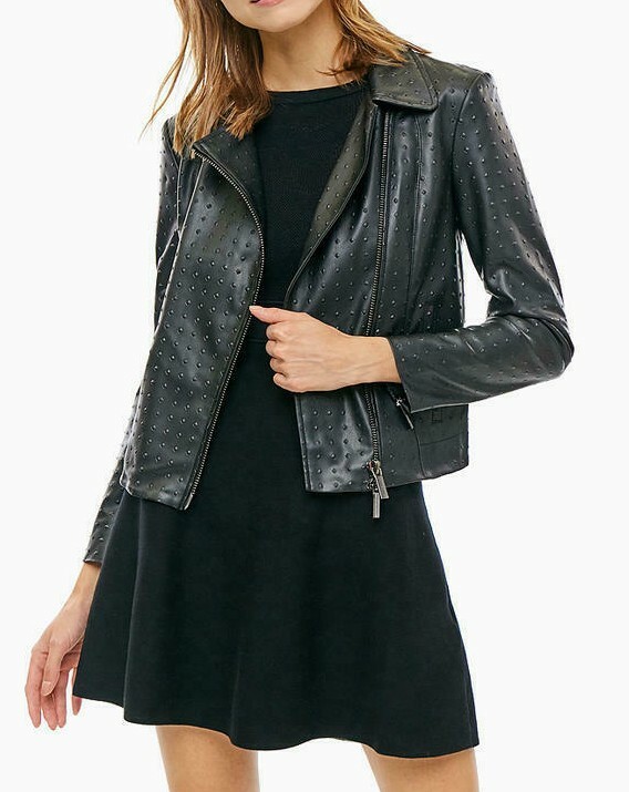 Armani Exchange Women's Eco-Leather Jacket 6ZYB54 YNEJZ 1200 Black image 4