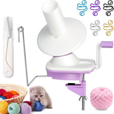 Yarn Ball Winder with Tension Ring and Clippers for Knitting and Crocheting