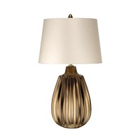 Weiß Braun Glamour Moderne Tischlampe Nachtlampe 1X60W/E27 30X30X55 [Cm]