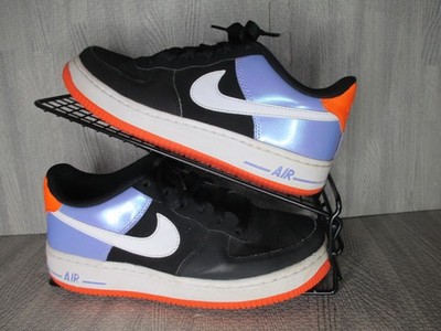Nike Air Force 1 Sneaker Damen UK 5 schwarz orange lila metallic 314219-020