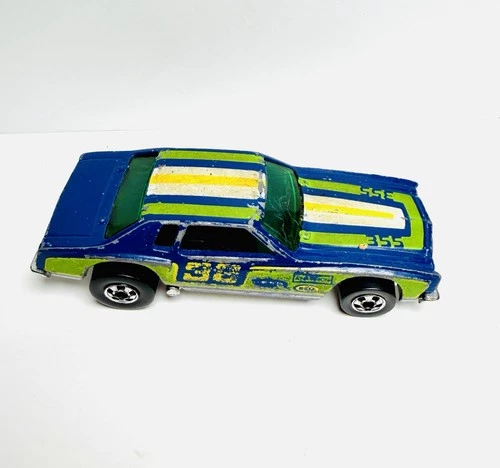 Hot Wheels Blackwall 1980 Monte Carlo Stocker Blue/Green 38 Tampo Lowdown 355