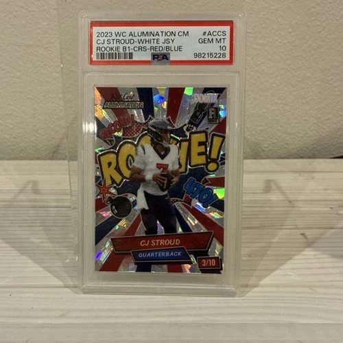 2023 Wild Card Alumination CJ Stroud Rookie Red Blue /10 PSA 10