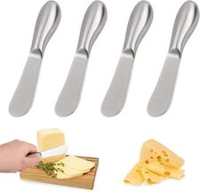 Linwnil Spreader Knife Set,4-Piece Cheese and Butter Spreader Knives,Mini Ser...