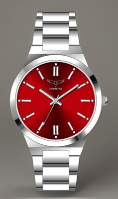 Invicta Celestial I, Red, 35mm, WR 30M, 7.5  Wrist, New/Box/3yrWnty (69056)
