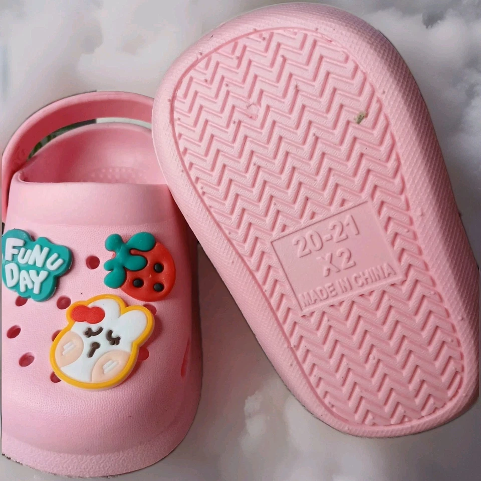 Toddler Size 2 - 2.5 Squishy Soft Rubber Clogs Pink New (6 Inches) - Image 4 of 4