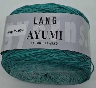 (220€/kg): 100 g LangYarns AYUMI, Baumwolle, langer Verlauf, 700 m, Fb. 58 #7642 - Bild 1 von 3