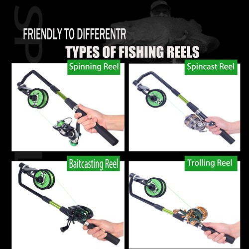 Carrete de línea de pesca bobinadora de línea ajustable sin giro de línea portátil para fundición... - Imagen 3 de 6