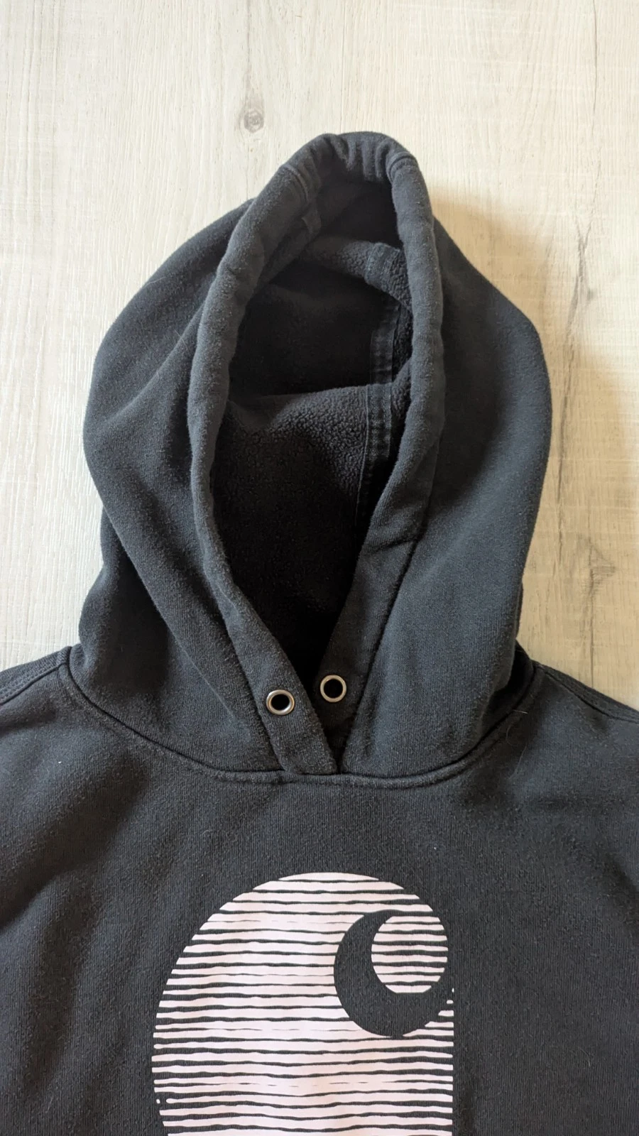 VETEMENTS Carhartt Rain Defender Felpa con Cappuccio Adulto M Nero Pullover Abbigliamento da Lavoro Logo Donna