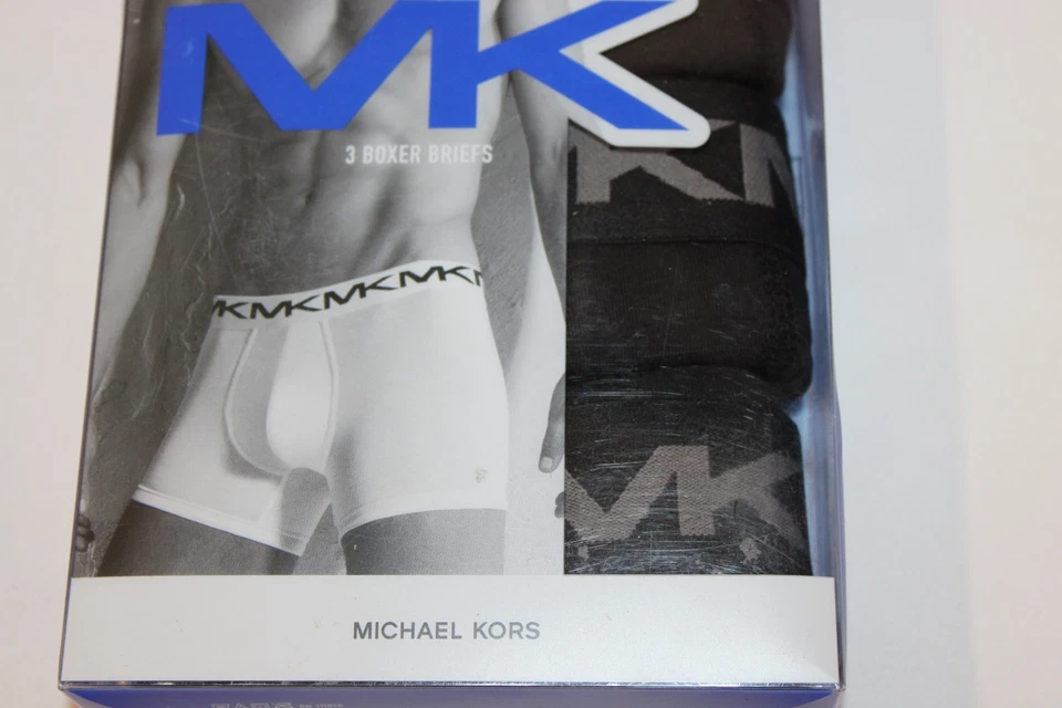Michael Kors Black Cotton Stretch Boxer Briefs Size Small (28-30) 3-Pack NEW - Image 3 of 4