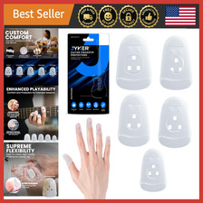 Guitar Finger Protector 5 Sizes - Soft Silicone Guard for Musicians  Crafts