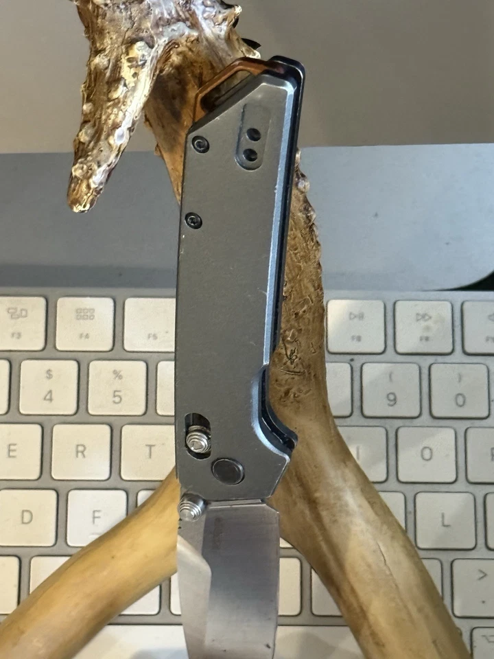 Blackwash liso de níquel brillante de 3,1 pulgadas Kershaw Foto 3 de 4