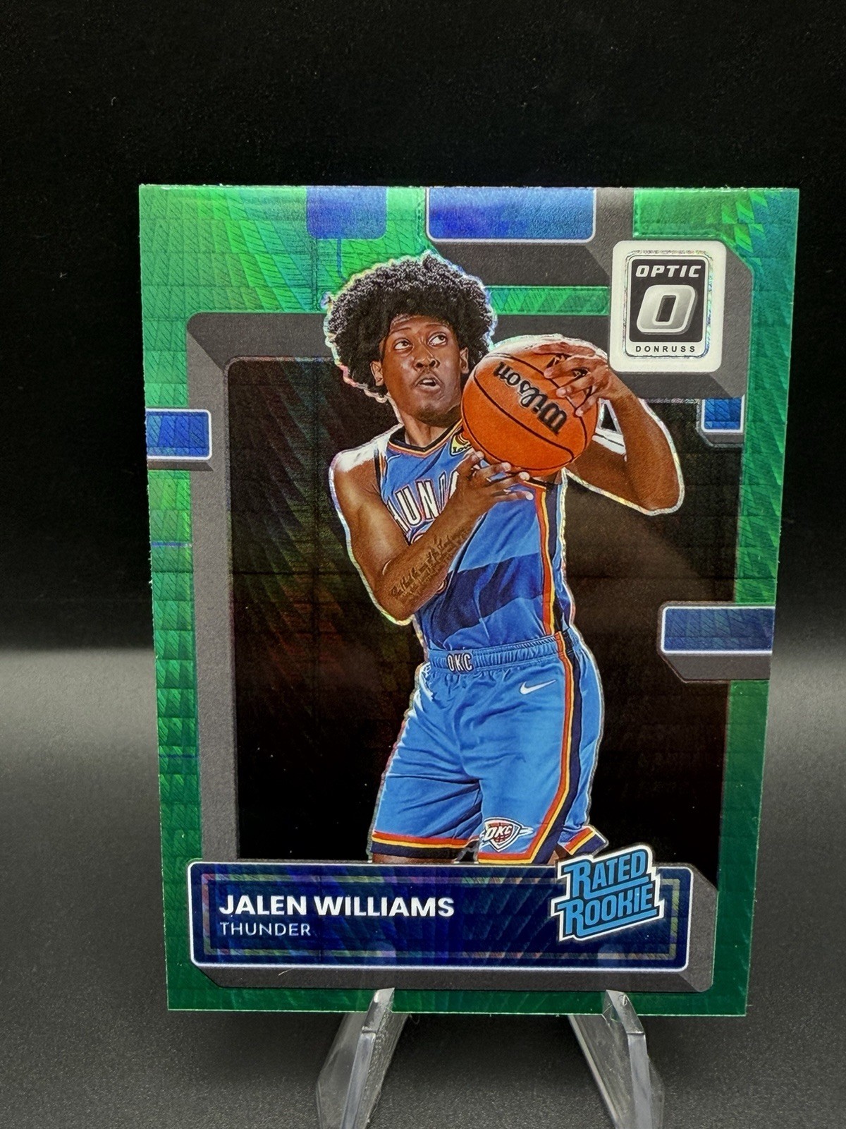 2022-23 Donruss Optic Jalen Williams Hyper Green Rated Rookie #235