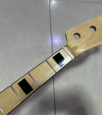 Gloss 4 String 20 frets Bass Guitar Neck Maple Fingerboard Inlay 34 Inches
