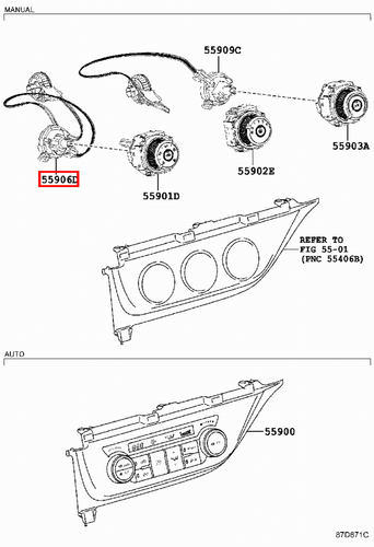 Genuine Hilux KUN25 KUN16 KUN15 KUN10 GGN25 Dash Heater Direction Control Cable - Picture 19 of 20