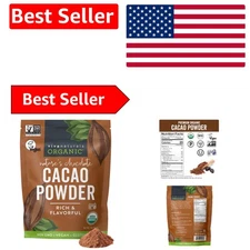 Pure Organic Cacao Powder, 1lb - Ideal Baking Substitute & Smoothie Booster