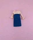 Vintage Barbie Francie Concert In The Park #1256 Navy White Red Dress Only TM