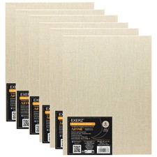 Exerz 30x40cm Canvas Panels Linen - 3mm 320gsm 100% Linen Artist Canvas Board...