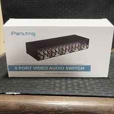 Panlong 8-Way AV Switch RCA Switcher 8 in 1 Out Composite Video L/R Audio Select