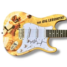Jeff Bridges Signed Guitar Custom Graphics JSA COA The Big Lebowski The Dude 