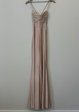 NWT Windsor Taupe Cowl Neck Maxi Dress