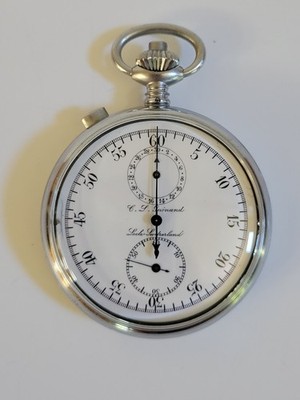 Vintage C.L. Guinand Locle Swiss Split Second Stopwatch Rattrapante - Running