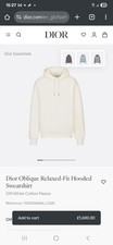 Dior Oblique Relaxed-Fit Hooded Sweatshirt  XL