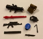 vtg G.I. GI JOE gijoe RED STAR WEAPONS PARTS LOT gun knife hat antenna FREE SHIP