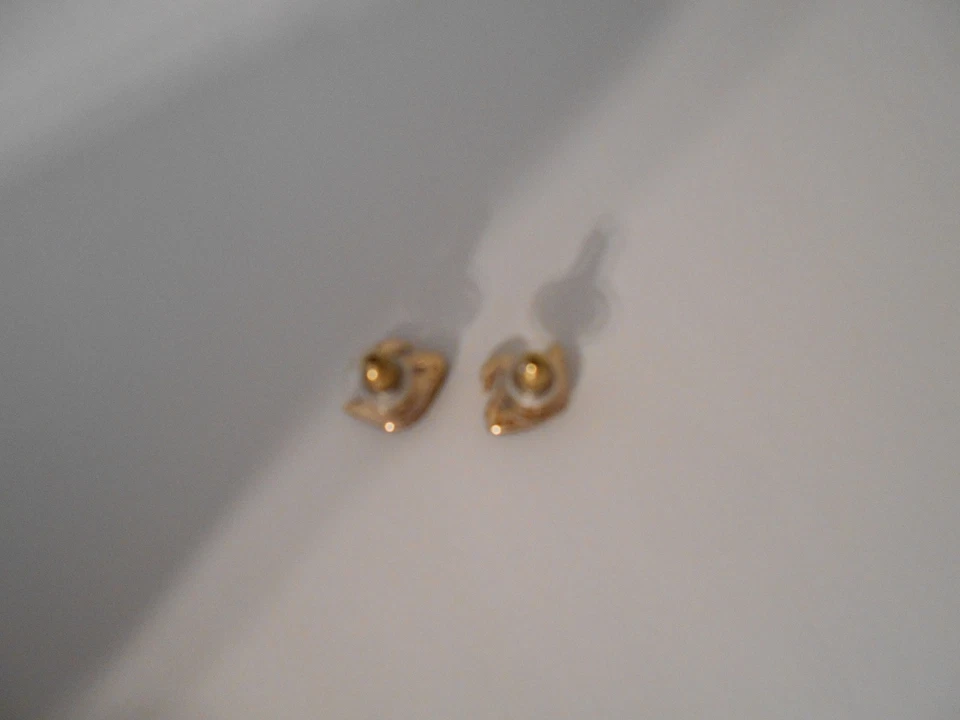 Swarovski Swan Black Crystals Goldtone Stud Earrings - Image 4 of 4