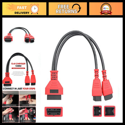 OBD2 SGW Bypass Cable for Dodge Ram Jeep Fiat Chrysler 12+8 Connector Adapter, D