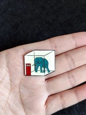 The Elephant in the Room Enamel Pin Metal Badge for hat backpack lapel