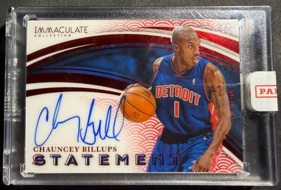 Chauncey Billups 2024-25 Panini Immaculate Auto 1/8 Jersey Number Match Pistons