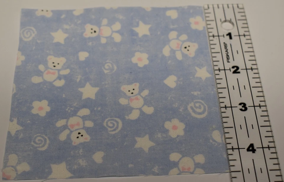 24 - 100% хлопок ткани 4,5 «квадраты вращающийся вырез лот TEDDY BEAR звезда завихрения VINT - Изображение 2 из 2