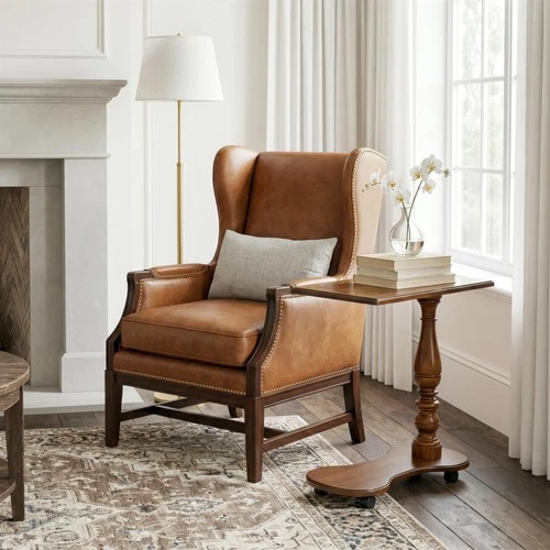 Butler Specialty Mobile Tray Table In Olive Ash Burl - Picture 2 of 3