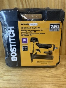 Bostitch Pneumatic 18-Gauge Finish Stapler Kit 1/2”–1-1/2” SX1838K NEW