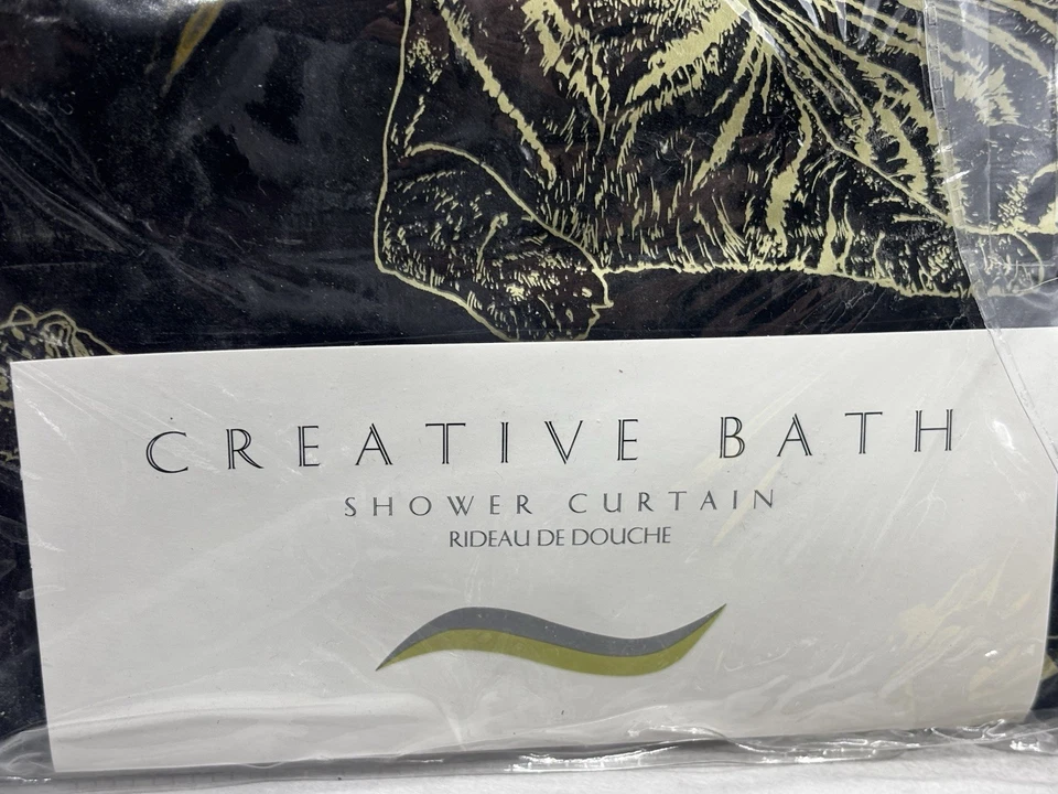 MCM Modern Vinyl Shower Curtain Big Cats NOS - Image 4 of 4