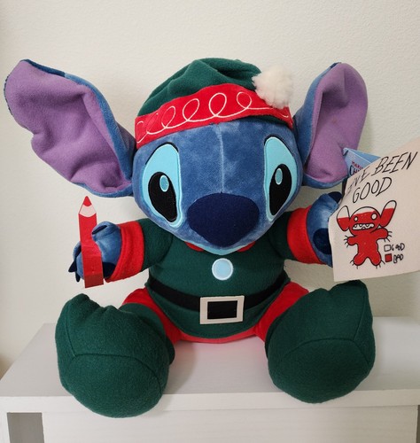 Disney Parks 2024 Christmas Elf Stitch Christmas Plush 14” NEW - Picture 2 of 5