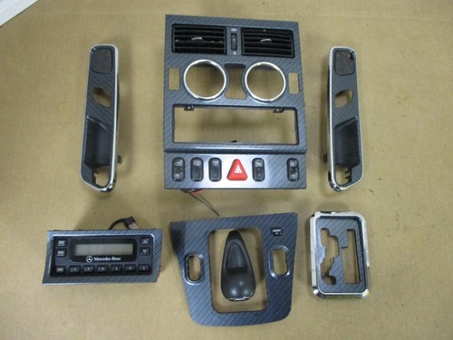 99-04 Mercedes-Benz SLK230 SLK320 R170 OEM Graphite Carbon Fiber Dash Trim SET - Bild 1 von 12