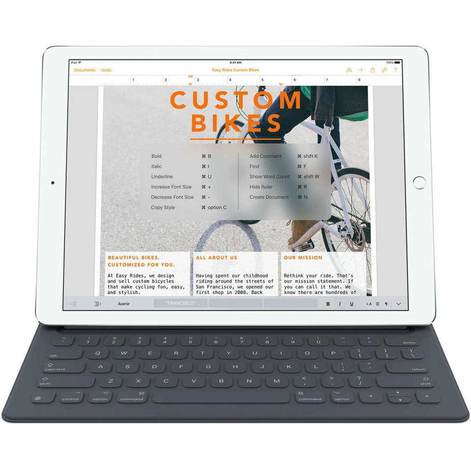 Apple 64 Key Water & Stain Resistant Smart Keyboard for iPad Pro 9.7" MM2L2AM/A - Image 3 of 4
