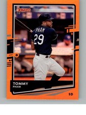 2020 Donruss Tommy Pham 174   San Diego Padres Holo Orange