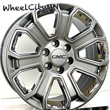 22 Hyper Black Chrome Oe 5660 Replica Wheels Fits 2021 Gmc Yukon Sierra 6x5.5