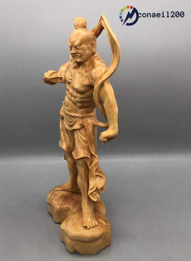 Buddha statue Wood carving 2-piece set Nio statue Kongo Rikishi